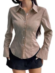 girl wearing brown shirt